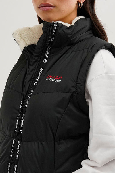 Canada Weather Gear Zip Off Sleeve Parka Jacket - Black - Womens Parka Jackets - Canada Weather Gear