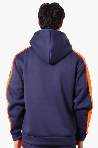 Essentials Super Triple Goose Sleeve Stripe Zip Up Hoodie - Navy - Mens Hoodies & Sweatshirts - Canada Weather Gear