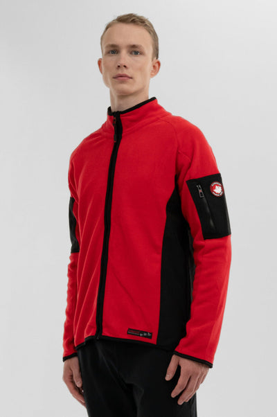 Canada Weather Gear Zip Up Utility Pocket Lightweight Jacket - Red