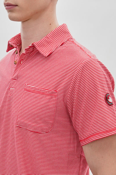 Canada Weather Gear Striped Polo Shirt - Red