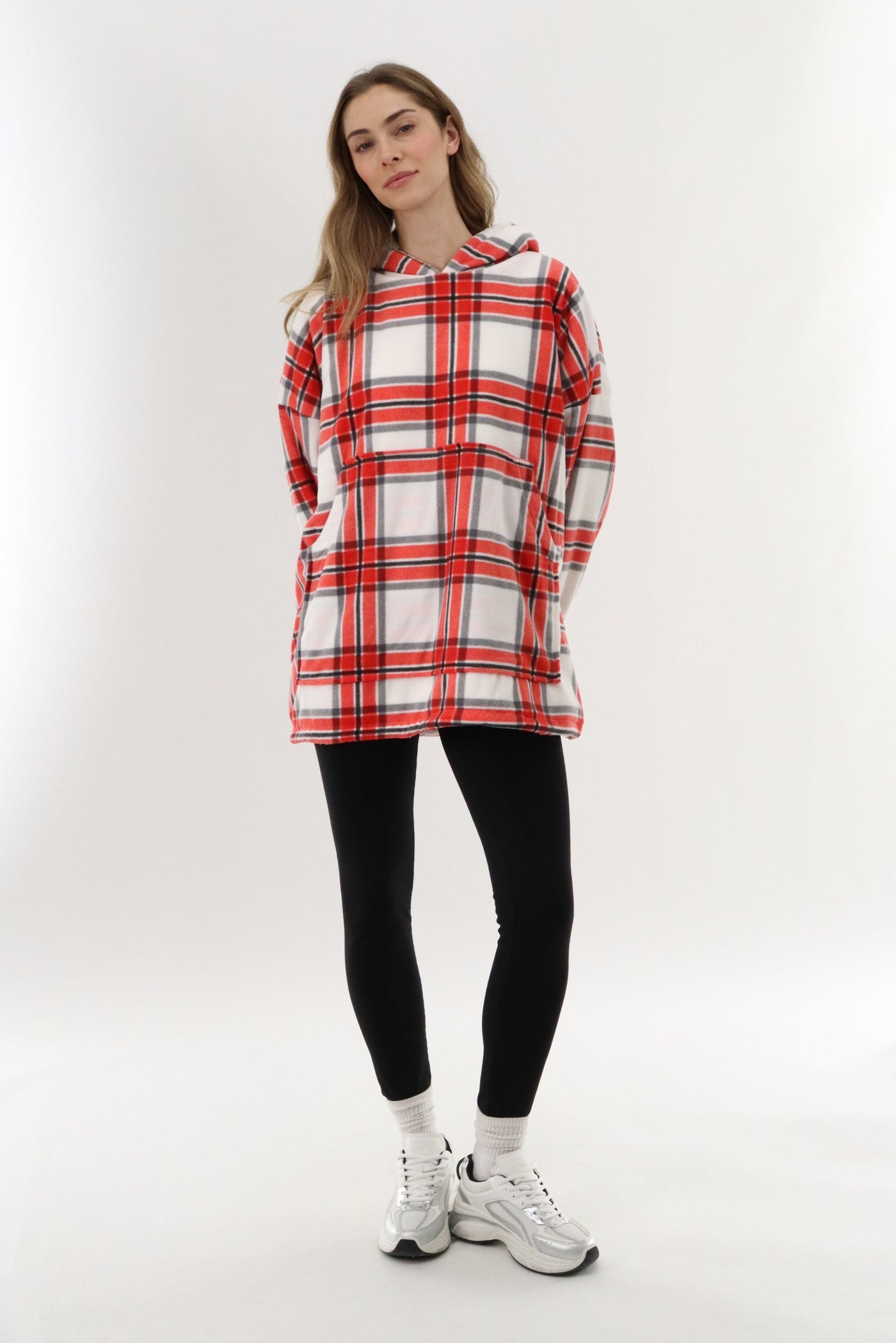 Canada Weather Gear Oversized Fleece Pajama Top - Red - Womens Pajamas - Canada Weather Gear