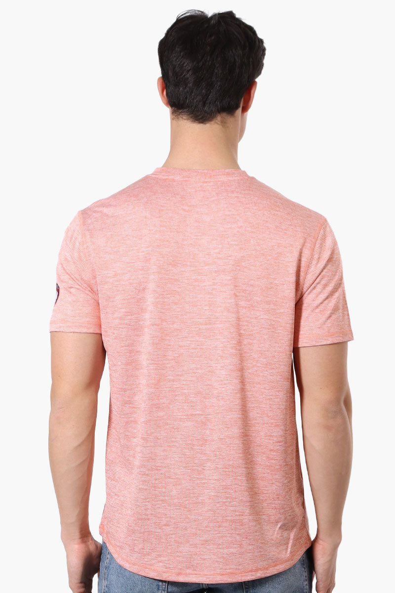 Canada Weather Gear Basic Henley Tee - Pink - Mens Tees & Tank Tops - Canada Weather Gear