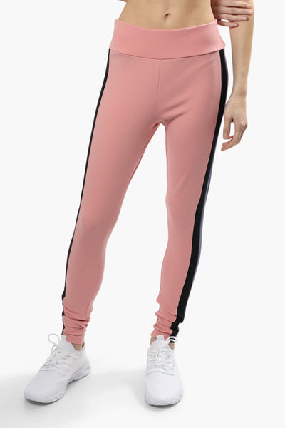 Canada Weather Gear Solid Side Stripe Leggings - Pink - Womens Leggings - Canada Weather Gear