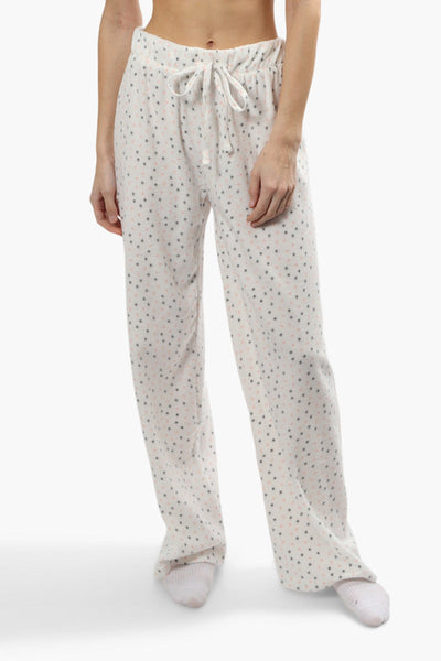 Canada Weather Gear Plush Wide Leg Pajama Pants - White - Womens Pajamas - Canada Weather Gear