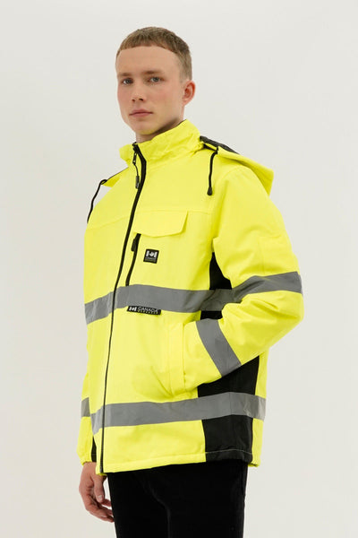 Canada Work Gear Hi-Vis Reflective Parka Jacket - Yellow - Mens Parka Jackets - Canada Weather Gear