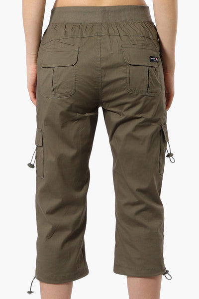 Canada Weather Gear Bungee Waist Cargo Capris - Olive - Womens Shorts & Capris - Canada Weather Gear