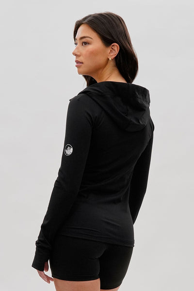 Canada Weather Gear Zip Up Yoga Lightweight Jacket - Black - Womens Lightweight Jackets - Canada Weather Gear