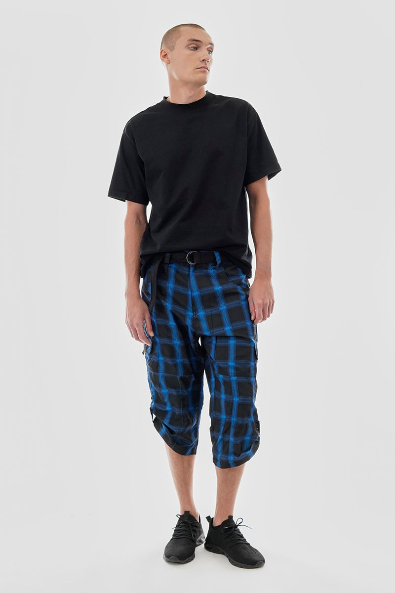 Canada Weather Gear Belted Plaid Cargo Shorts - Black - Mens Shorts & Capris - Canada Weather Gear