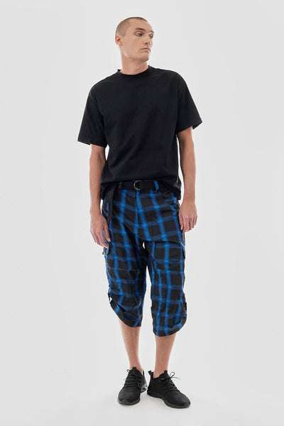 Canada Weather Gear Belted Plaid Cargo Shorts - Black - Mens Shorts & Capris - Canada Weather Gear