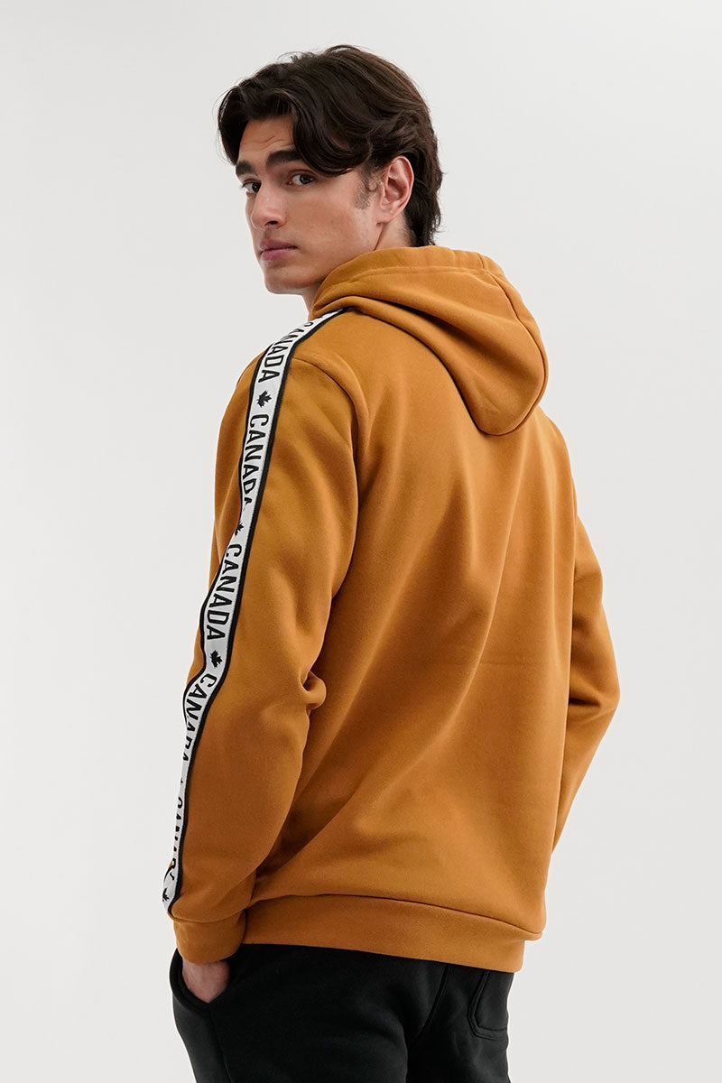 Canada Weather Gear Logo Tape Fleece Hoodie - Camel