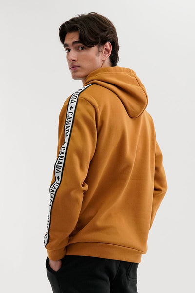 Canada Weather Gear Logo Tape Fleece Hoodie - Camel