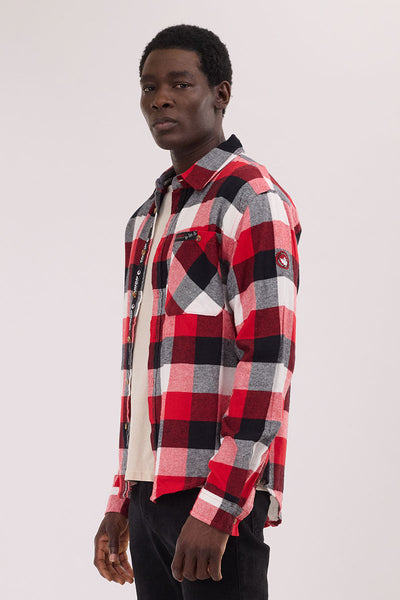 Canada Weather Gear Plaid Button Up Casual Shirt - Red