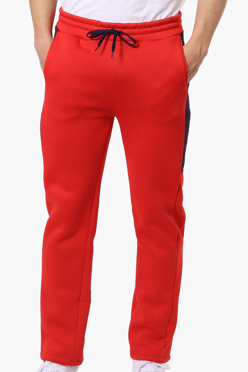 Essentials Super Triple Goose Side Mesh Insert Sweatpants - Red - Mens Joggers & Sweatpants - Canada Weather Gear