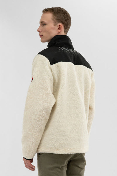 Canada Weather Gear Sherpa Fleece Pullover Sweater - Cream - Mens Pullover Sweaters - Canada Weather Gear