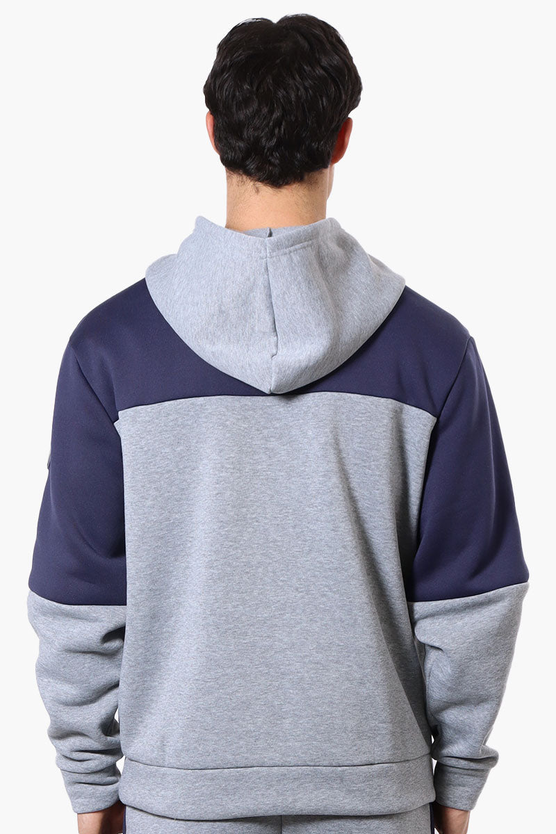 Colour Block Hoodie - Grey