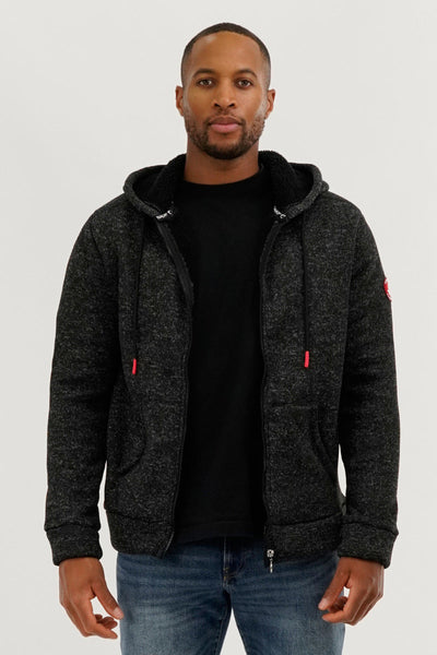 Canada Weather Gear Sherpa Lined Lightweight Jacket - Black - Mens Lightweight Jackets - Canada Weather Gear