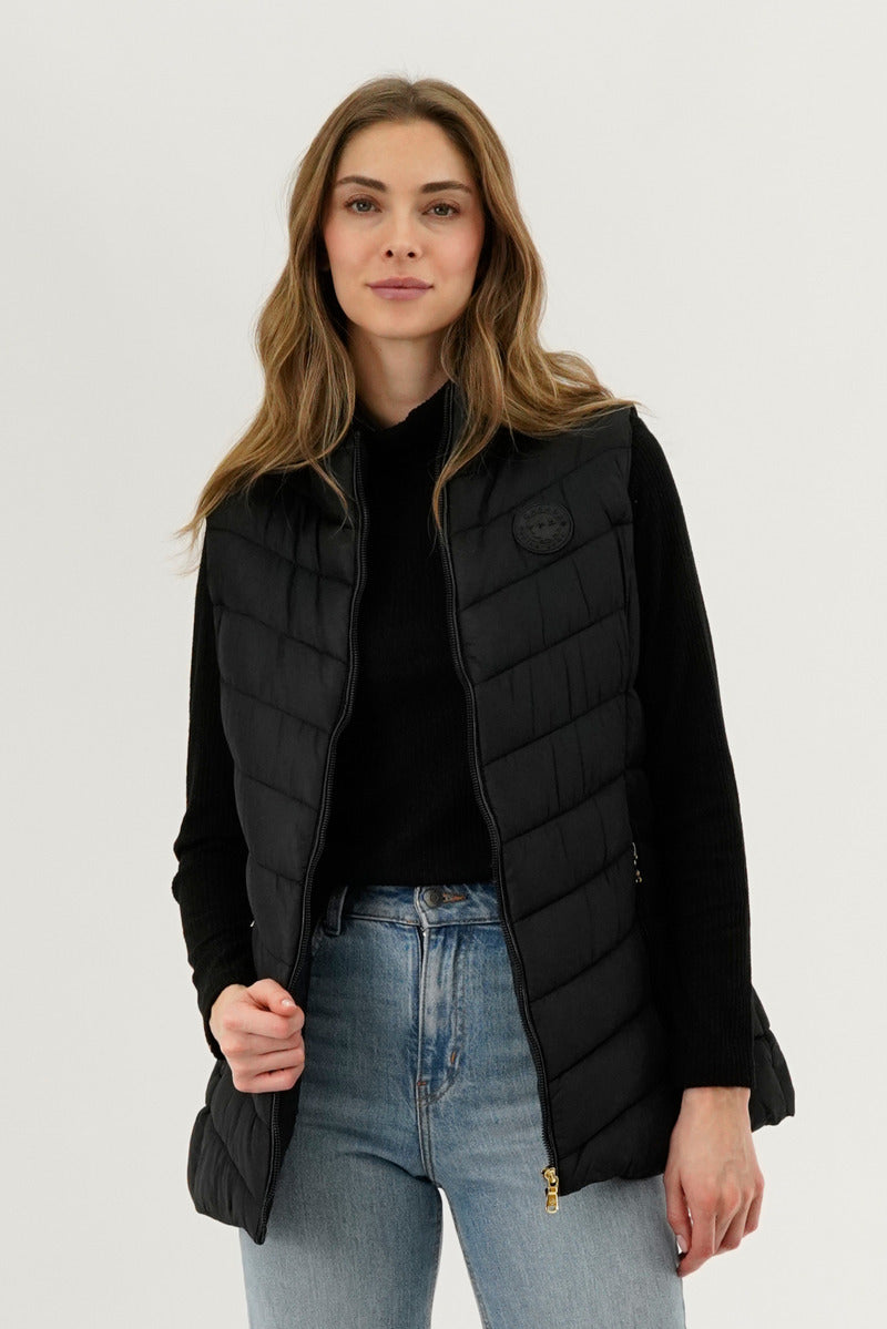 Canada Weather Gear Chevron Quilted Vest - Black