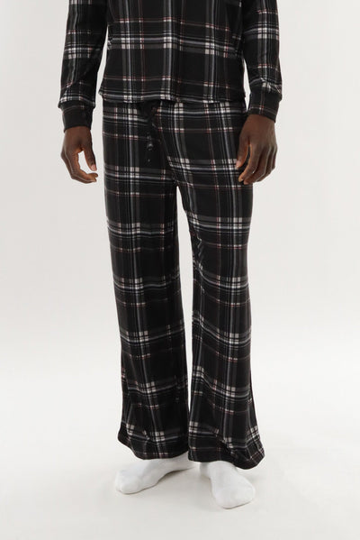 Canada Weather Gear Long Printed Pajama Pants - Black - Mens Pajamas - Canada Weather Gear
