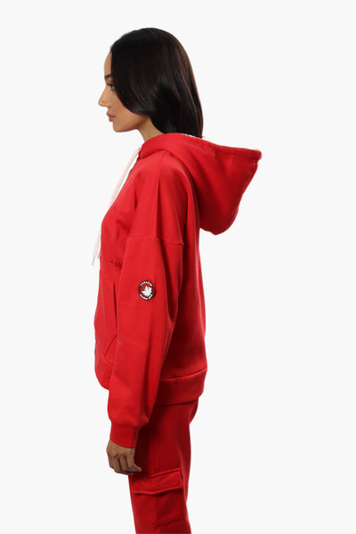 Canada Weather Gear Sherpa Lined Hoodie - Red - Womens Hoodies & Sweatshirts - Canada Weather Gear