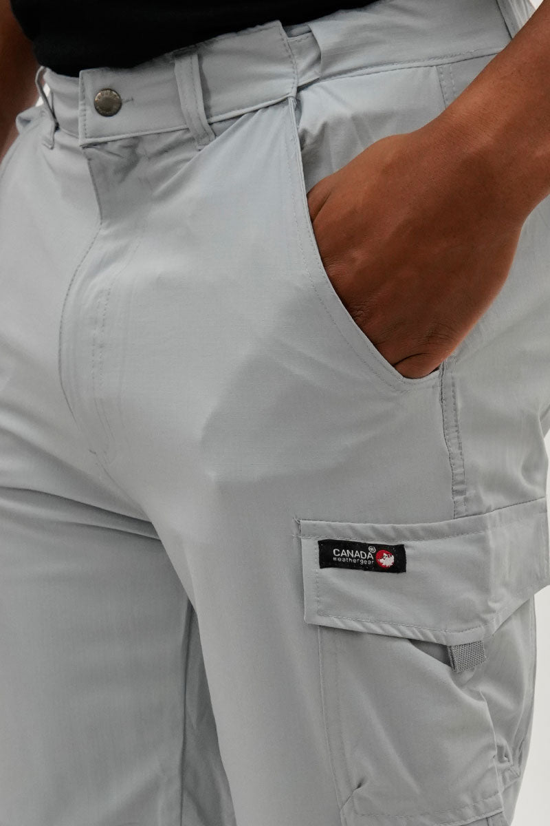 Canada Weather Gear Convertible Utility Cargo Pants - Grey - Mens Pants - Canada Weather Gear