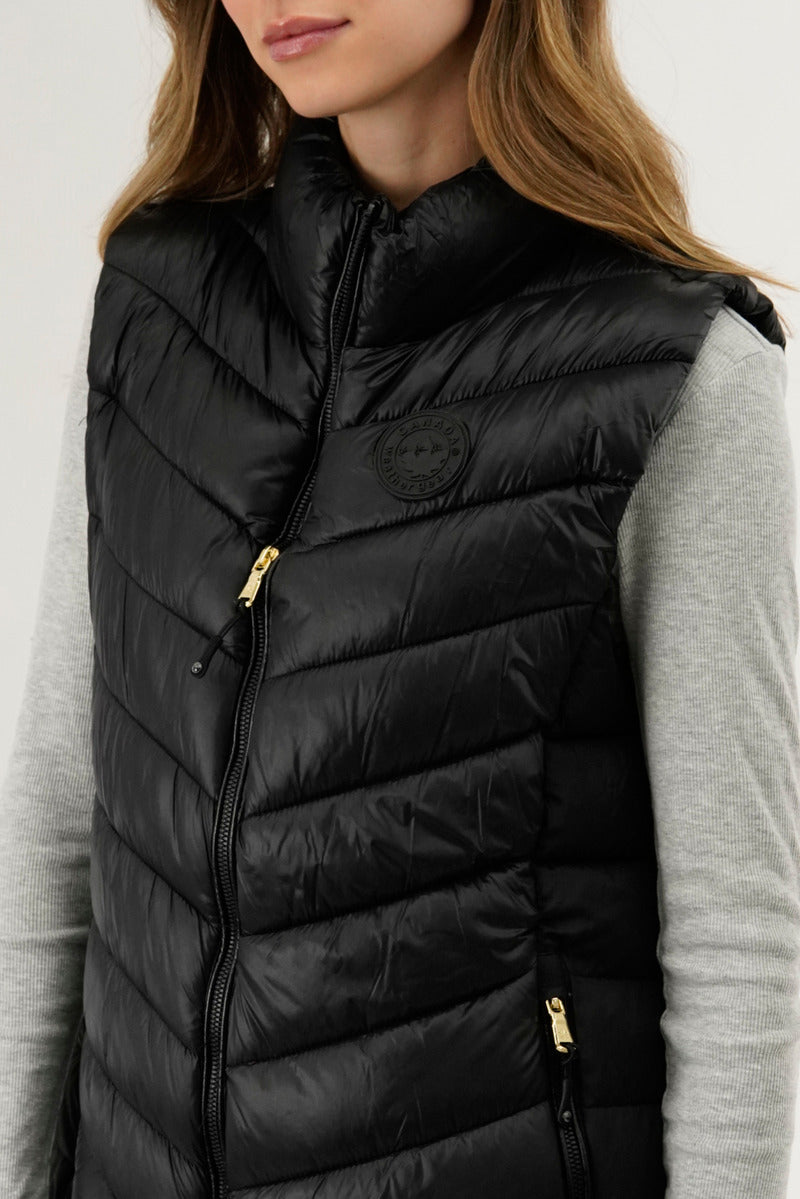 Canada Weather Gear Chevron Quilted Vest - Black