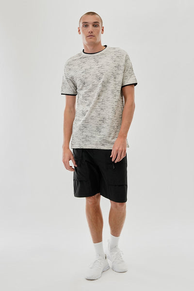 Canada Weather Gear Vintage Patterned Crewneck Tee - Stone - Mens Tees & Tank Tops - Canada Weather Gear