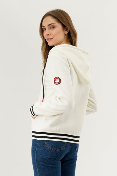 Canada Weather Gear Fleece Zip Up Hoodie - White