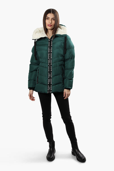 Canada Weather Gear Sherpa Lined Bomber Jacket - Green - Womens Bomber Jackets - Canada Weather Gear