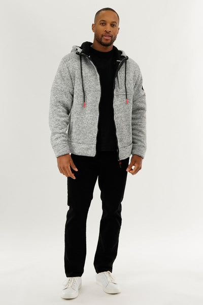 Canada Weather Gear Sherpa Lined Lightweight Jacket - Grey - Mens Lightweight Jackets - Canada Weather Gear