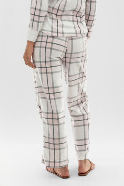 Canada Weather Gear Plaid Wide Leg Pajama Pants - Blush - Womens Pajamas - Canada Weather Gear