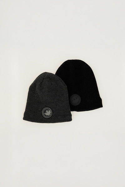 Canada Weather Gear Two-Pack Ribbed Hat - Grey - Mens Hats - Canada Weather Gear