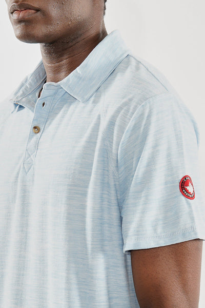 Canada Weather Gear Basic Solid Polo Shirt - Blue - Mens Polo Shirts - Canada Weather Gear