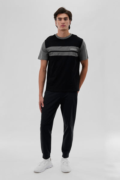 Canada Weather Gear Striped Colour Block Tee - Black - Mens Tees & Tank Tops - Canada Weather Gear