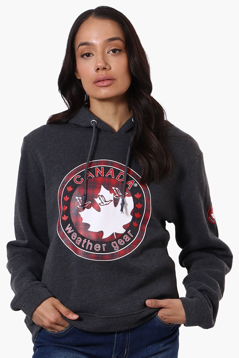 Canada Weather Gear Chest Logo Hoodie - Black - Womens Hoodies & Sweatshirts - Canada Weather Gear