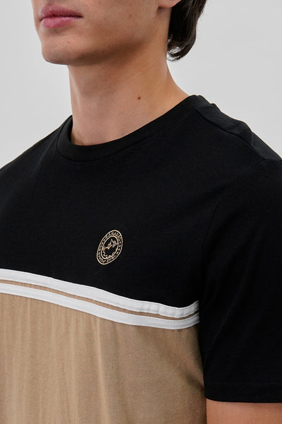 Canada Weather Gear Striped Colour Block Tee - Black - Mens Tees & Tank Tops - Canada Weather Gear