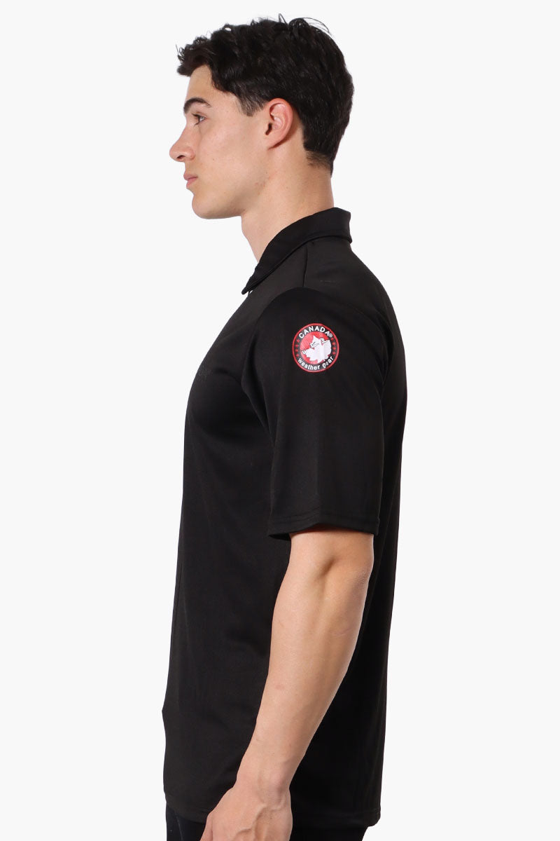 Canada Weather Gear Mesh Short Sleeve Polo Shirt - Black - Mens Polo Shirts - Canada Weather Gear