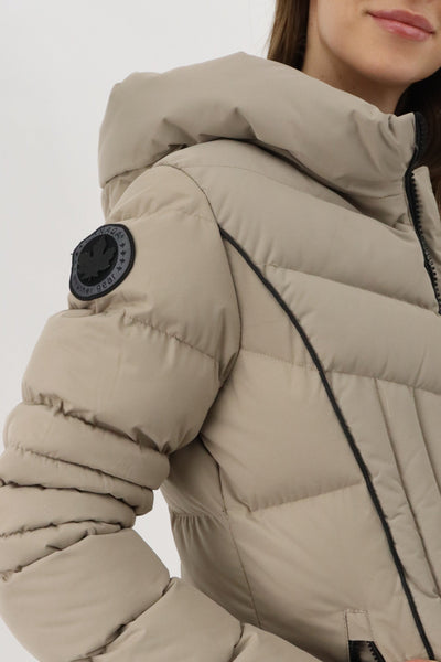 Canada Weather Gear Quilted Hooded Parka Jacket - Beige - Womens Parka Jackets - Canada Weather Gear