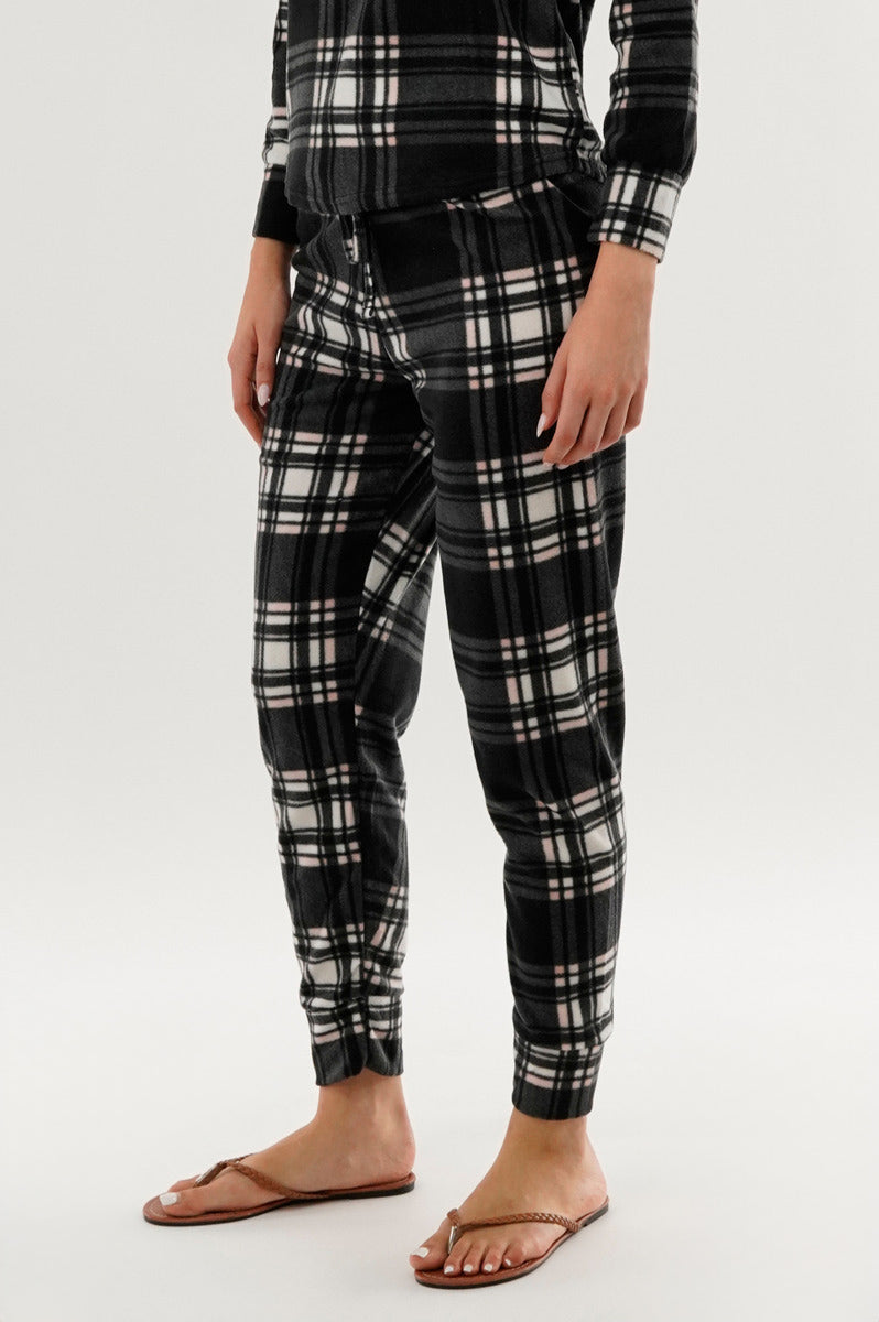Canada Weather Gear Plaid Pajama Pants - Black - Womens Pajamas - Canada Weather Gear