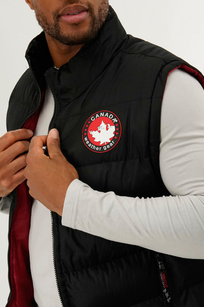 Canada Weather Gear Basic Puffer Vest - Black - Mens Vests - Canada Weather Gear