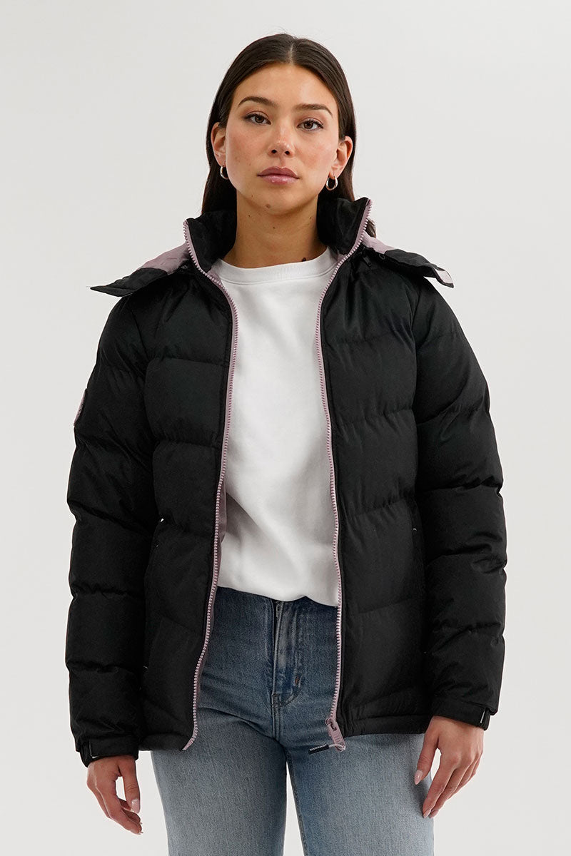 Canada Weather Gear Chevron Bomber Jacket - Black - Womens Bomber Jackets - Canada Weather Gear