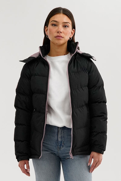 Canada Weather Gear Chevron Bomber Jacket - Black - Womens Bomber Jackets - Canada Weather Gear