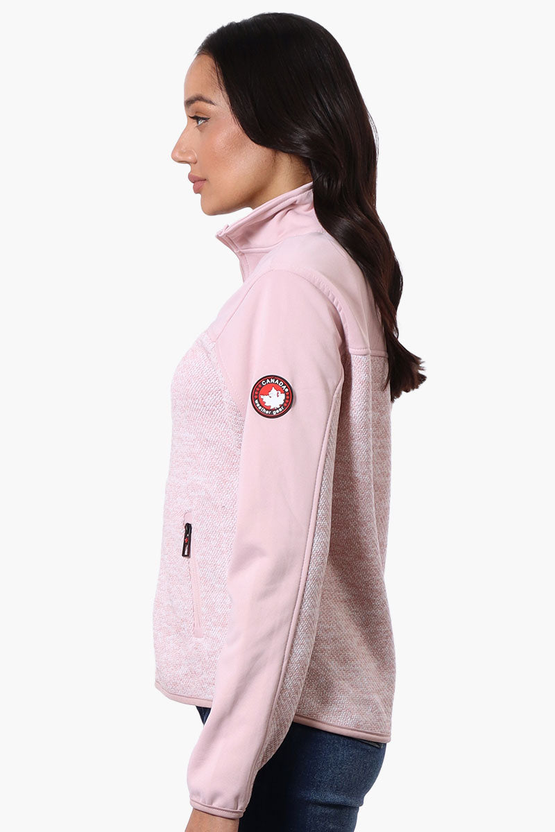 Canada Weather Gear Zip Up Sweater Fleece Lightweight Jacket - Pink - Womens Lightweight Jackets - Canada Weather Gear