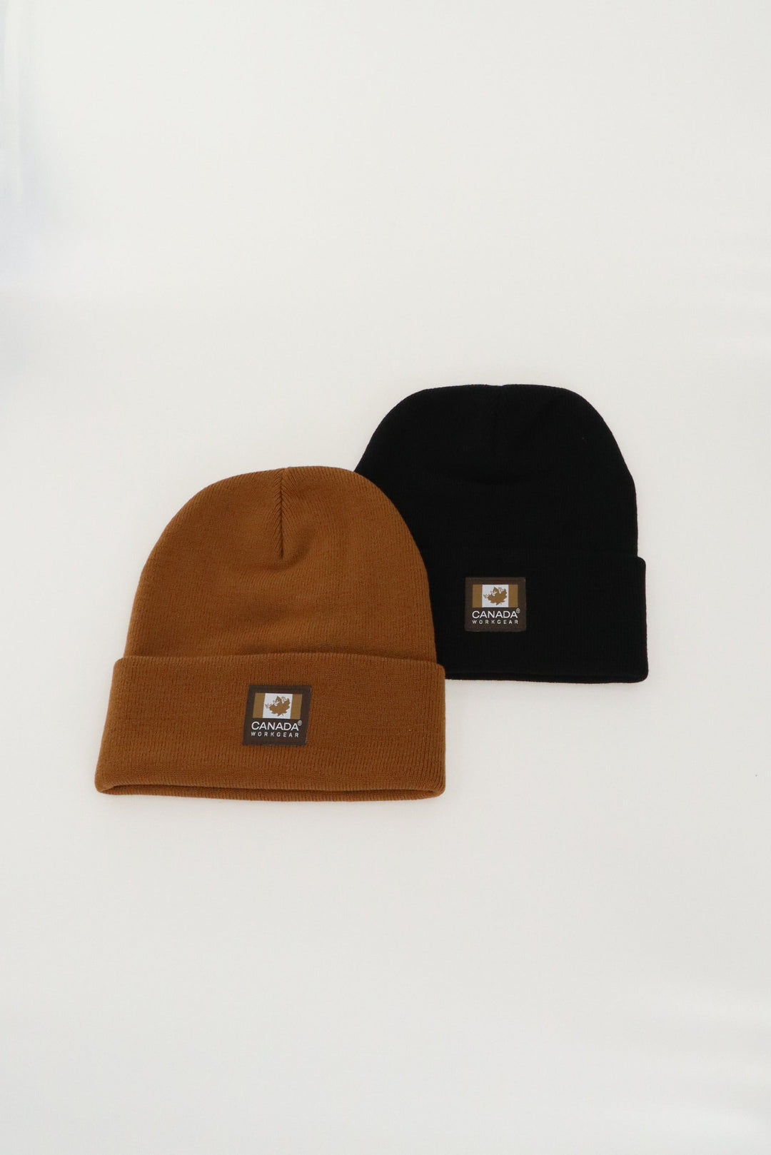 Two Pack Knit Beanie Hat - Brown