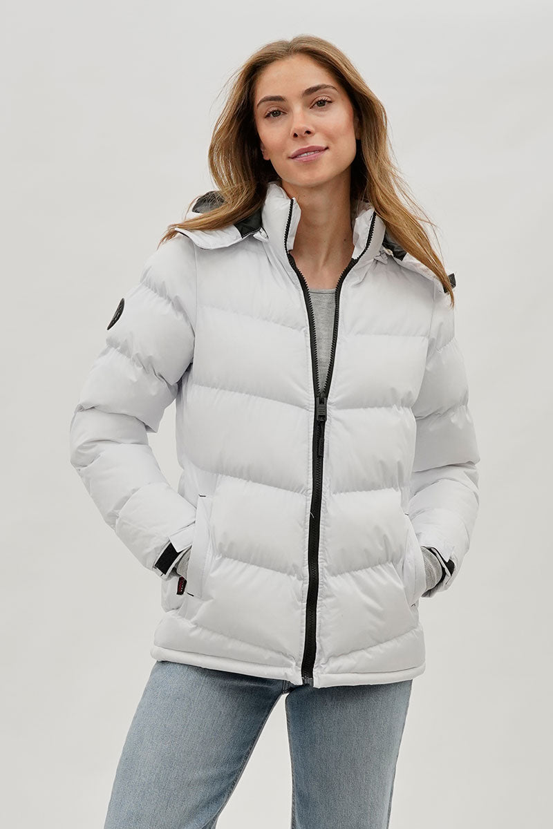 Canada Weather Gear Chevron Bomber Jacket - White