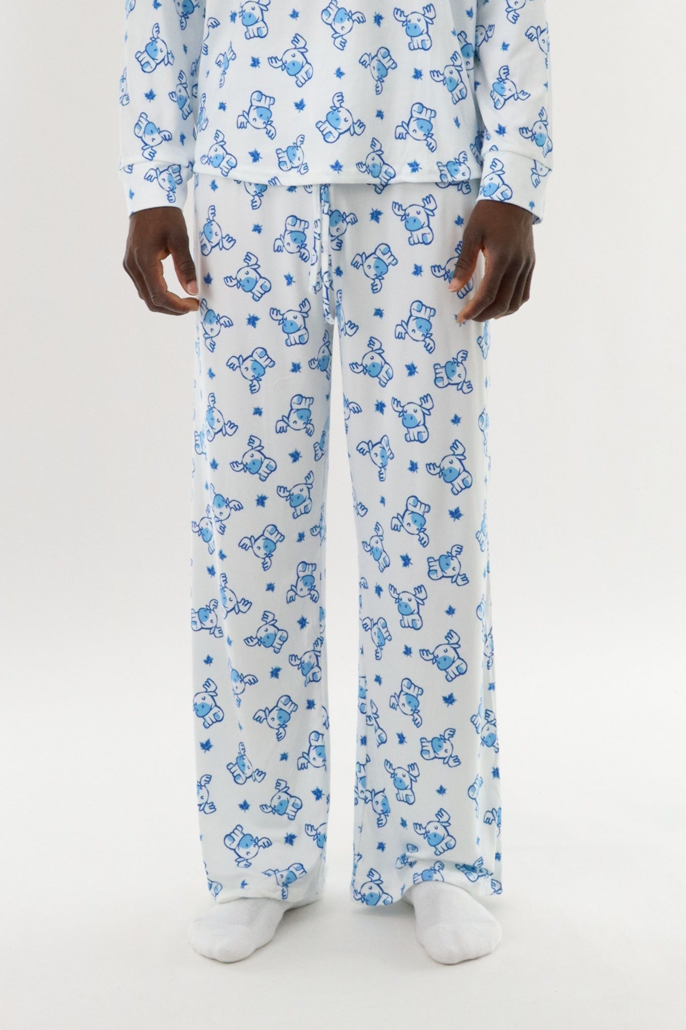 Canada Weather Gear Long Printed Holiday Pajama Pants - White - Mens Pajamas - Canada Weather Gear