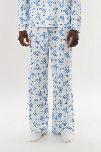 Canada Weather Gear Long Printed Holiday Pajama Pants - White - Mens Pajamas - Canada Weather Gear