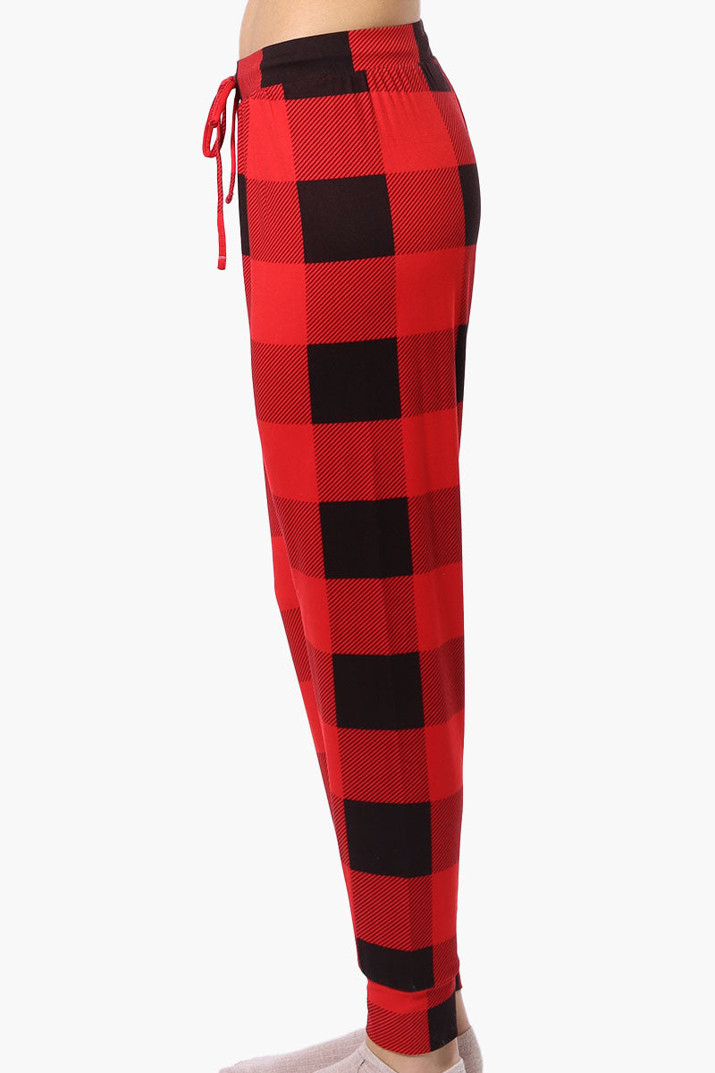 Canada Weather Gear Plaid Tie Waist Pajama Bottoms - Red - Womens Pajamas - Canada Weather Gear