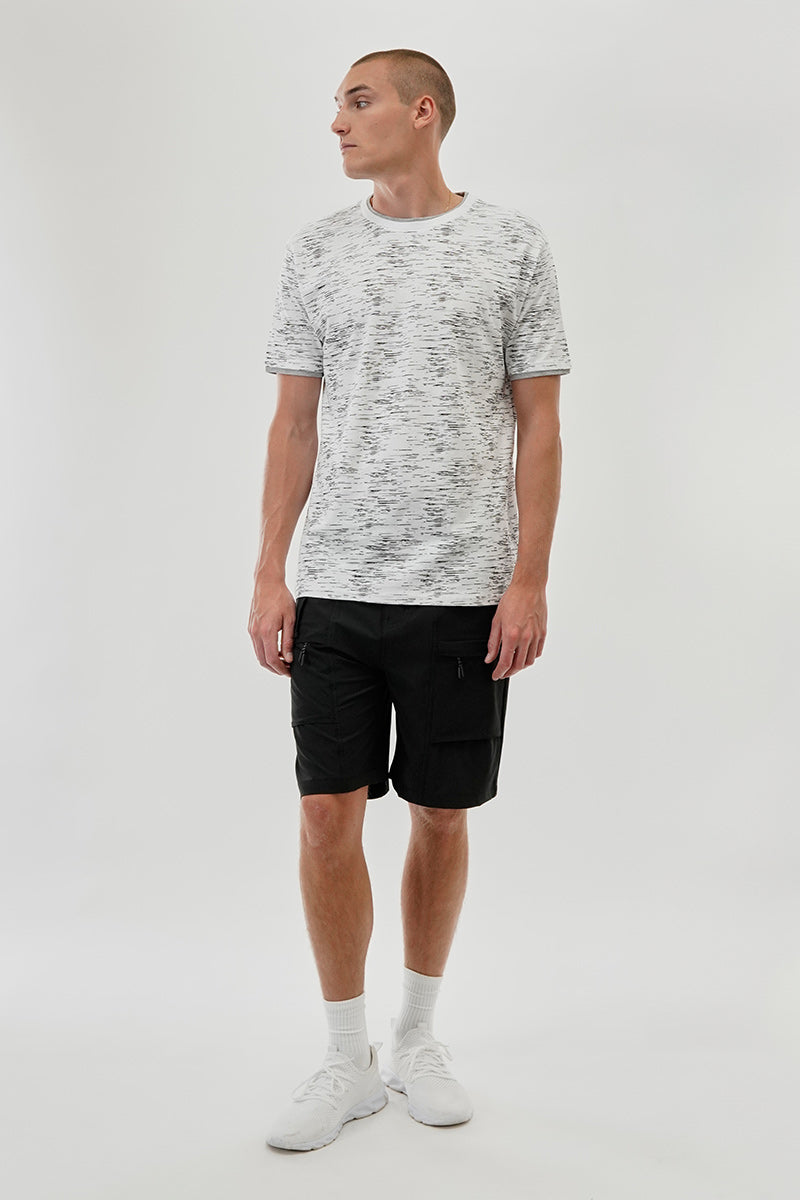 Canada Weather Gear Vintage Patterned Crewneck Tee - White - Mens Tees & Tank Tops - Canada Weather Gear