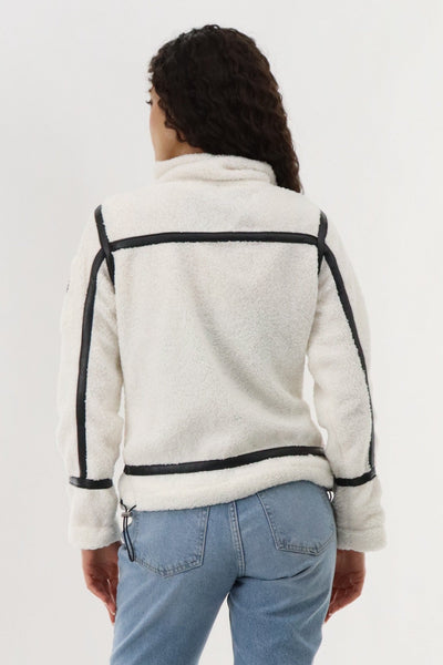 Canada Weather Gear Sherpa Contrast Lightweight Jacket - White - Womens Lightweight Jackets - Canada Weather Gear