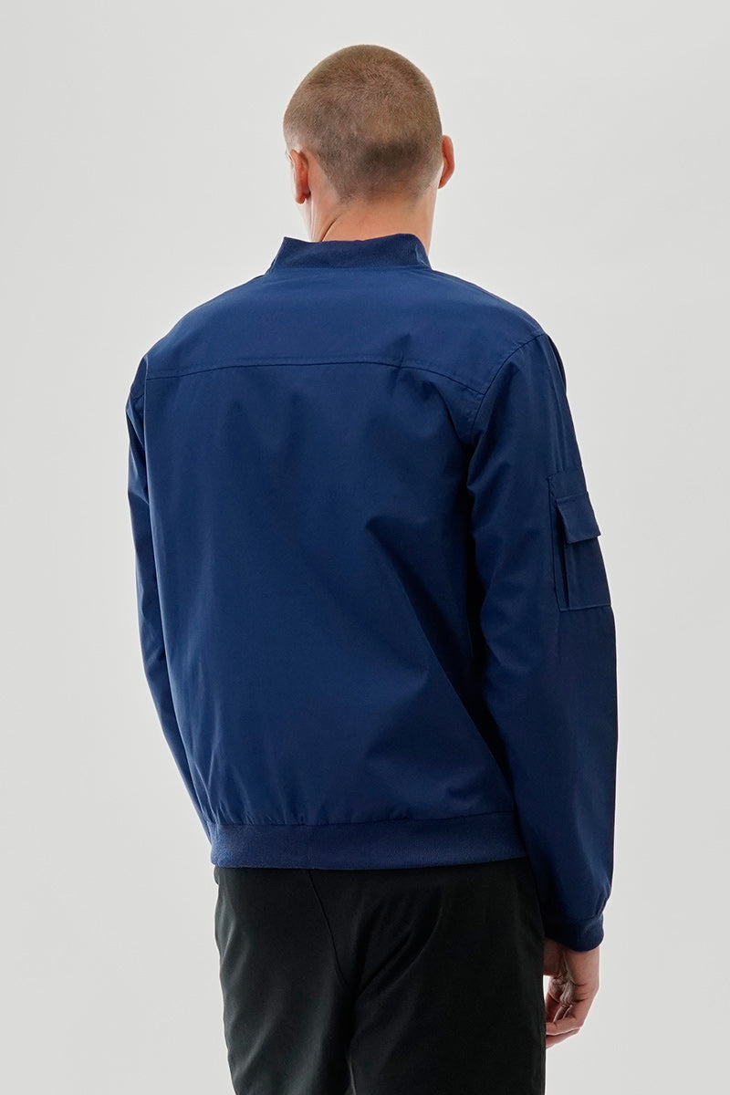 Canada Weather Gear Basic Zip Up Bomber Lightweight Jacket - Navy - Mens Lightweight Jackets - Canada Weather Gear